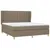 Produktbild 3 för Ramsäng med madrass taupe 180x200 cm tyg