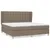 Produktbild 2 för Ramsäng med madrass taupe 200x200 cm tyg