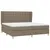Produktbild 3 för Ramsäng med madrass taupe 200x200 cm tyg