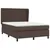 Produktbild 3 för Ramsäng med madrass brun 140x190 cm konstläder