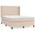 Produktbild 2 för Ramsäng med bäddmadrass cappuccino 140x190 cm konstläder