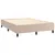 Produktbild 4 för Ramsäng med bäddmadrass cappuccino 140x190 cm konstläder