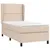 Produktbild 3 för Ramsäng med bäddmadrass cappuccino 90x190 cm konstläder