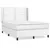 Produktbild 2 för Ramsäng med madrass vit 140x190 cm konstläder
