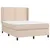 Produktbild 3 för Ramsäng med bäddmadrass cappuccino 140x190 cm konstläder