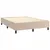 Produktbild 4 för Ramsäng med bäddmadrass cappuccino 140x190 cm konstläder