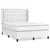Produktbild 2 för Ramsäng med madrass vit 140x190 cm konstläder