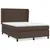 Produktbild 2 för Ramsäng med madrass brun 140x190 cm konstläder