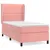 Produktbild 2 för Ramsäng med madrass rosa 90x190 cm sammet