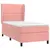 Produktbild 3 för Ramsäng med madrass rosa 90x190 cm sammet