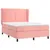 Produktbild 3 för Ramsäng med madrass rosa 140x200 cm sammet