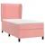 Produktbild 3 för Ramsäng med madrass rosa 90x190 cm sammet