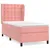 Produktbild 2 för Ramsäng med madrass rosa 90x190 cm sammet