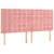 Produktbild 6 för Ramsäng med madrass rosa 180x200 cm sammet