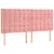 Produktbild 6 för Ramsäng med madrass rosa 200x200 cm sammet
