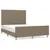 Produktbild 2 för Sängram med huvudgavel taupe 140x190 cm tyg
