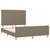 Produktbild 4 för Sängram med huvudgavel taupe 140x190 cm tyg