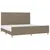 Produktbild 3 för Sängram med huvudgavel taupe 200x200 cm tyg