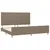 Produktbild 4 för Sängram med huvudgavel taupe 200x200 cm tyg