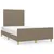 Produktbild 2 för Sängram utan madrass taupe 120x200 cm tyg