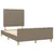 Produktbild 4 för Sängram utan madrass taupe 120x200 cm tyg