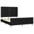 Produktbild 4 för Sängram med huvudgavel svart 140x190 cm tyg