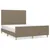 Produktbild 2 för Sängram med huvudgavel taupe 140x190 cm tyg