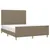 Produktbild 3 för Sängram med huvudgavel taupe 140x190 cm tyg