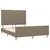 Produktbild 4 för Sängram med huvudgavel taupe 140x190 cm tyg