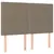 Produktbild 9 för Sängram med huvudgavel taupe tyg 140x200 cm