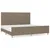 Produktbild 2 för Sängram med huvudgavel taupe 200x200 cm tyg