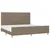 Produktbild 3 för Sängram med huvudgavel taupe 200x200 cm tyg