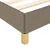 Produktbild 8 för Sängram med huvudgavel taupe 80x200 cm tyg