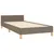 Produktbild 5 för Sängram med huvudgavel taupe 90x190 cm tyg