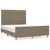 Produktbild 2 för Sängram med huvudgavel taupe 140x190 cm tyg