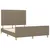 Produktbild 4 för Sängram med huvudgavel taupe 140x190 cm tyg