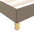 Produktbild 8 för Sängram med huvudgavel taupe 140x190 cm tyg