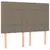 Produktbild 9 för Sängram med huvudgavel taupe 140x190 cm tyg