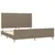 Produktbild 4 för Sängram med huvudgavel taupe 160x200 cm tyg