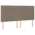 Produktbild 9 för Sängram med huvudgavel taupe 160x200 cm tyg