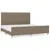 Produktbild 2 för Sängram med huvudgavel taupe 200x200 cm tyg