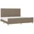 Produktbild 3 för Sängram med huvudgavel taupe 200x200 cm tyg