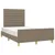 Produktbild 3 för Sängram utan madrass taupe 120x200 cm tyg
