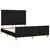 Produktbild 4 för Sängram med huvudgavel svart 140x190 cm tyg