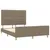 Produktbild 4 för Sängram med huvudgavel taupe 140x190 cm tyg