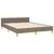Produktbild 5 för Sängram med huvudgavel taupe 140x190 cm tyg