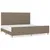 Produktbild 2 för Sängram med huvudgavel taupe 200x200 cm tyg