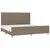 Produktbild 3 för Sängram med huvudgavel taupe 200x200 cm tyg
