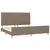 Produktbild 4 för Sängram med huvudgavel taupe 200x200 cm tyg