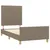 Produktbild 4 för Sängram med huvudgavel taupe 80x200 cm tyg